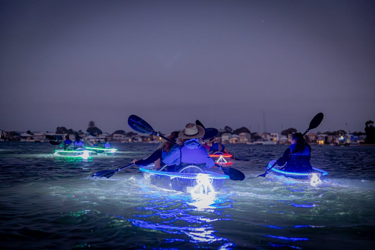 night time kayaking