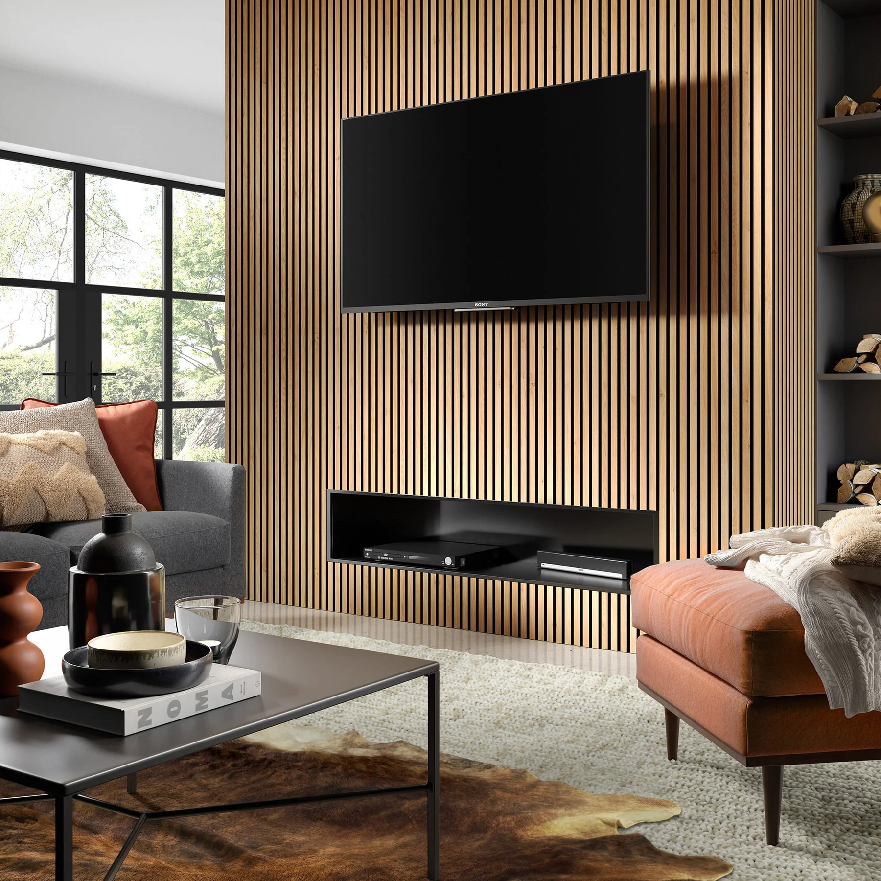faux wood paneling