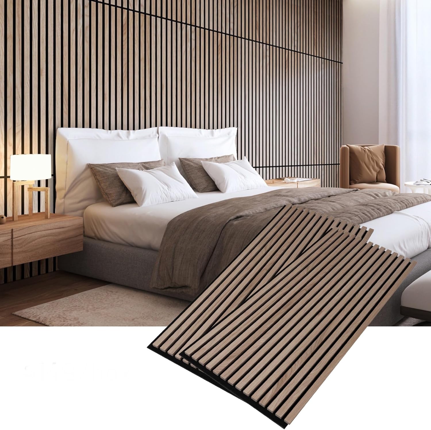 Acoustic slat wood wall panels